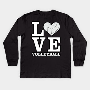 Love Volleyball Kids Long Sleeve T-Shirt